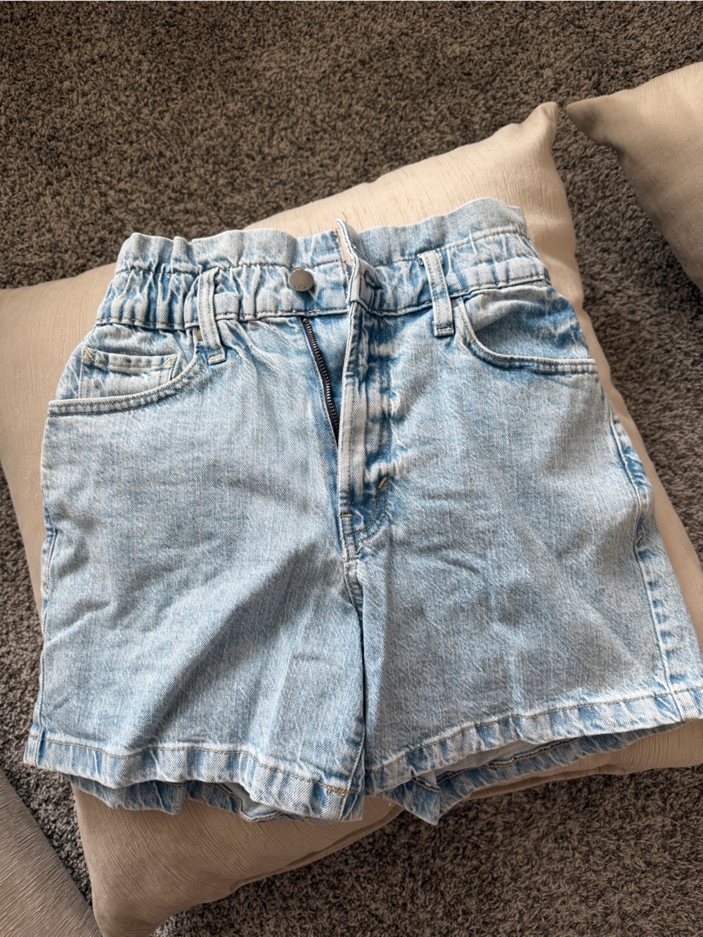 Cat & Jack Light Blue Elastic Waist Denim Shorts
